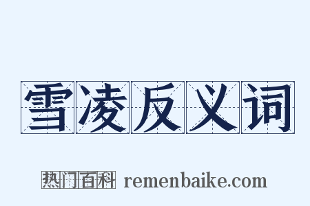 雪凌反义词是什么意思的图片